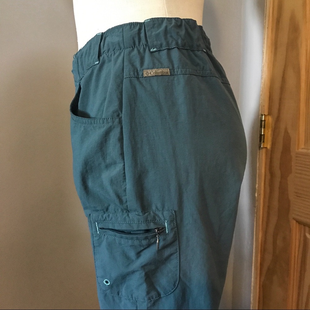 Teal cropped Omni-Shade pants